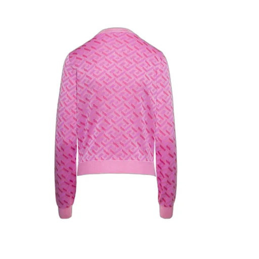 Versace La Greca Monogram Button-Up Cardigan