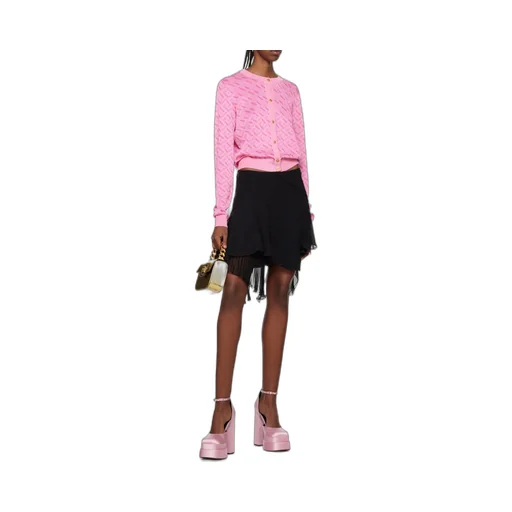 Versace La Greca Monogram Button-Up Cardigan