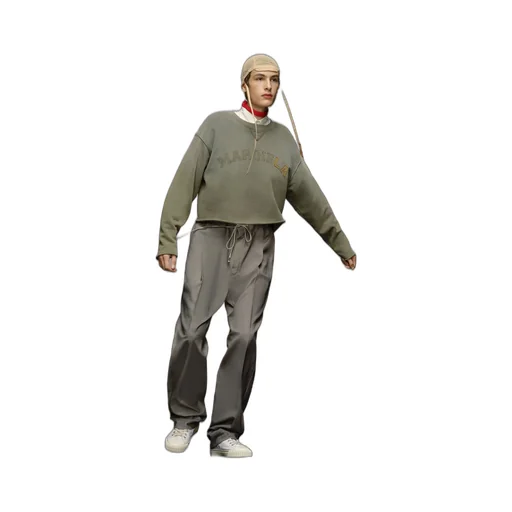 Maison Margiela Logo Patch Cropped Sweatshirt