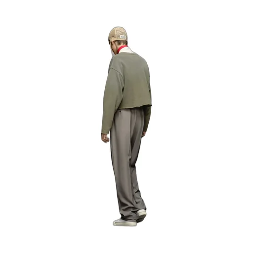 Maison Margiela Logo Patch Cropped Sweatshirt