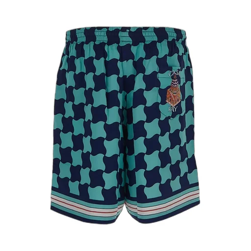 Casablanca Pool Tile-Print Drawstring Shorts