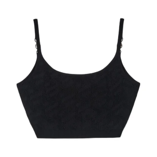 Versace Medusa Plaque Cropped Knitted Top