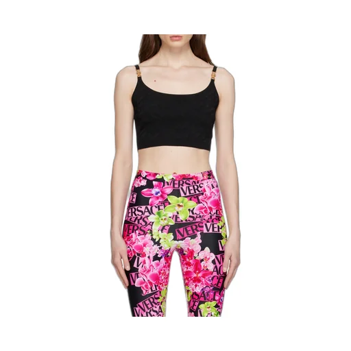 Versace Medusa Plaque Cropped Knitted Top