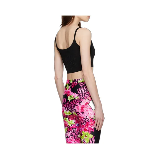 Versace Medusa Plaque Cropped Knitted Top