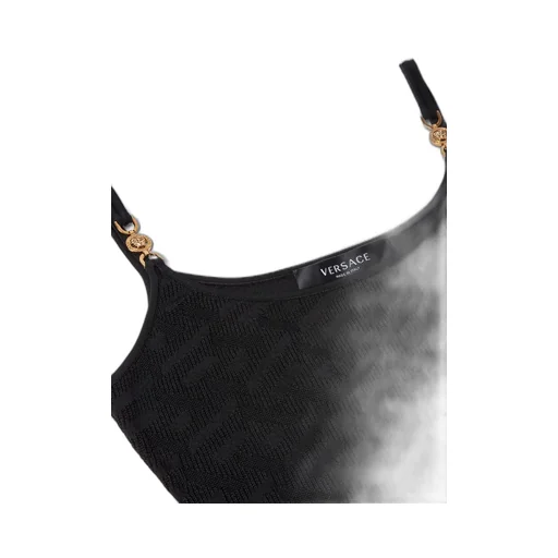 Versace Medusa Plaque Cropped Knitted Top