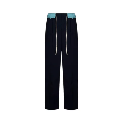 Track Belt Straight-Leg Trousers
