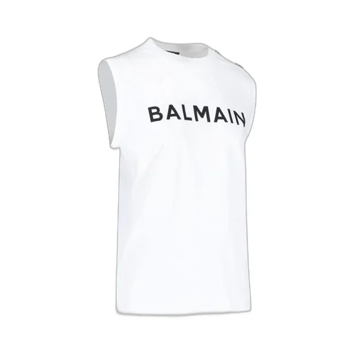 Balmain Logo Printed Sleeveless Top