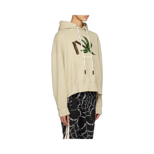 Palm Angels Palm Embroidered Drawstring Hoodie