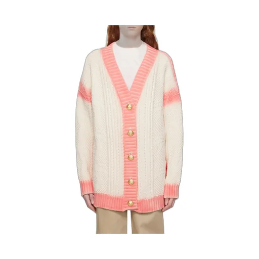 Palm Angels Spray Paint-Effect Knitted Cardigan