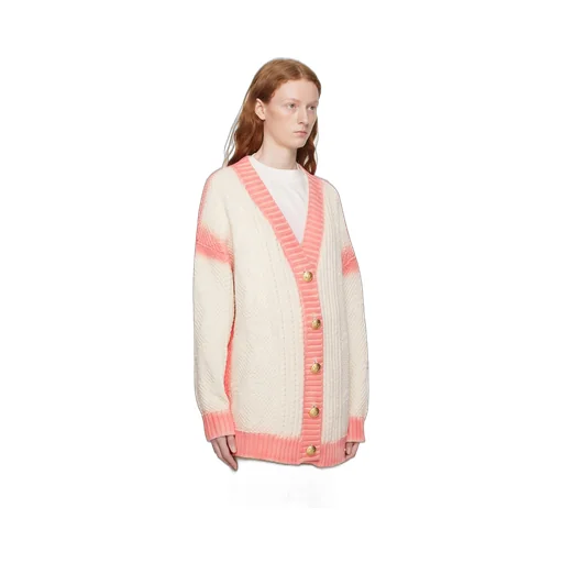 Palm Angels Spray Paint-Effect Knitted Cardigan
