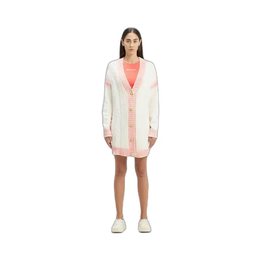 Palm Angels Spray Paint-Effect Knitted Cardigan