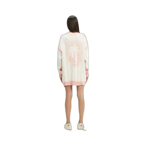 Palm Angels Spray Paint-Effect Knitted Cardigan