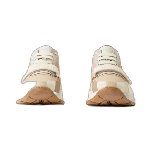 Check Panelled-Detail Sneakers