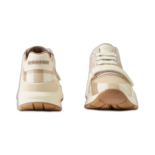 Check Panelled-Detail Sneakers