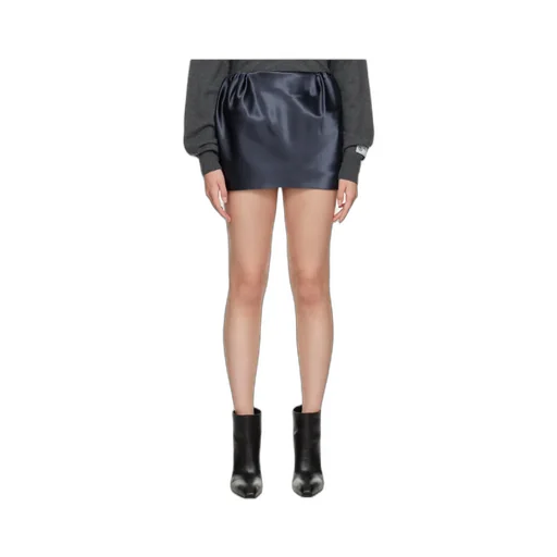 Low-Rise Satin Mini Skirt