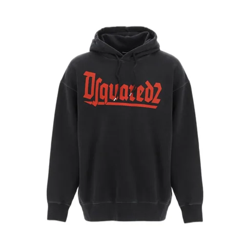 Dsquared2 Logo Printed Drawstring Hoodie