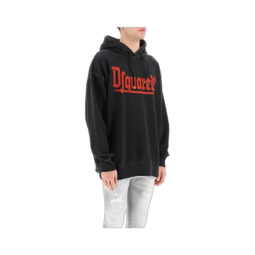 Dsquared2 Logo Printed Drawstring Hoodie