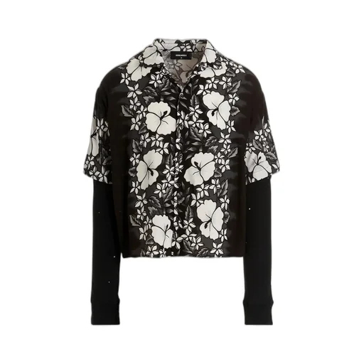 Dsquared2 Floral-Print Long-Sleeved Shirt