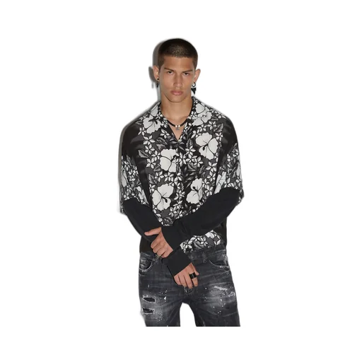 Dsquared2 Floral-Print Long-Sleeved Shirt