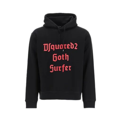 Dsquared2 Slogan Printed Drawstring Hoodie