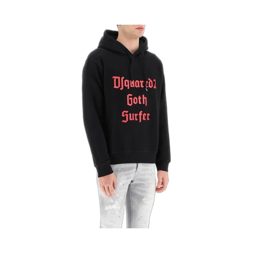 Dsquared2 Slogan Printed Drawstring Hoodie