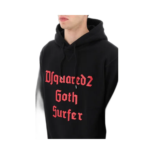 Dsquared2 Slogan Printed Drawstring Hoodie
