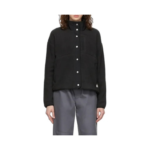 Faux-Shearling High-Neck Jacket