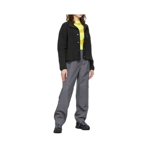Faux-Shearling High-Neck Jacket