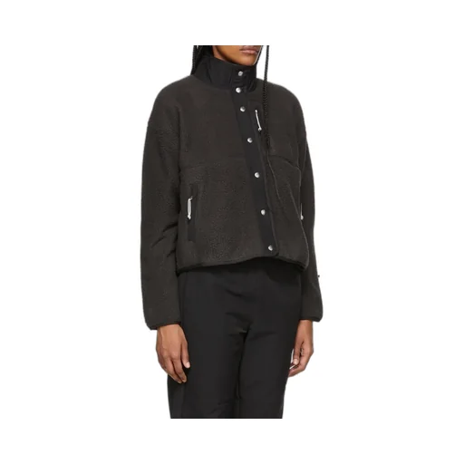 Faux-Shearling High-Neck Jacket