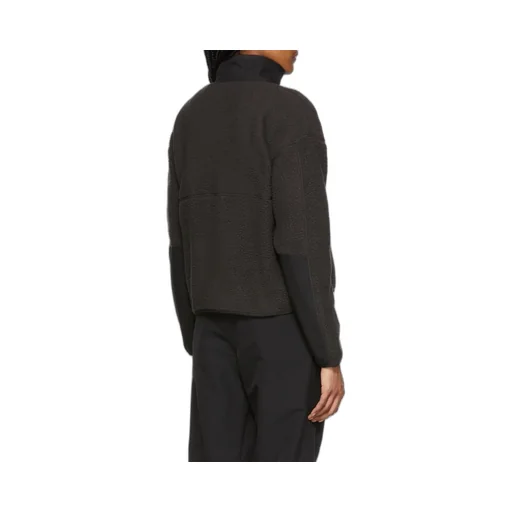Faux-Shearling High-Neck Jacket