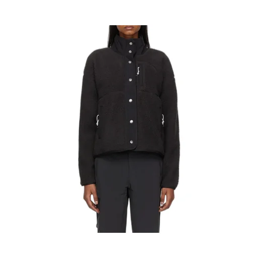 Faux-Shearling High-Neck Jacket