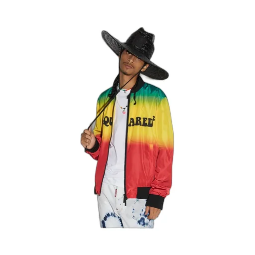 Dsquared2 Logo Printed Zipped Bomber Jacket
