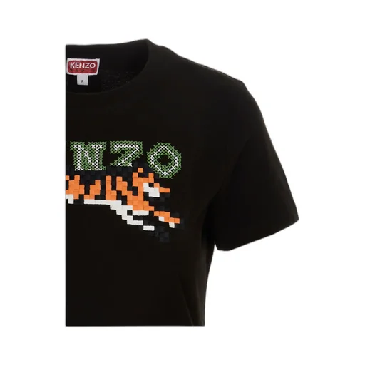 Kenzo Tiger Motif Embroidered Crewneck T-Shirt