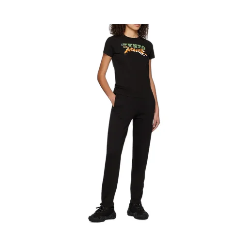 Kenzo Tiger Motif Embroidered Crewneck T-Shirt