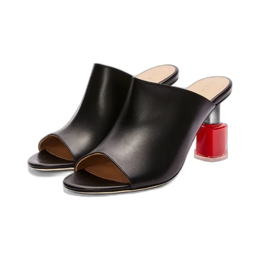 Nail Polish Mule In Calfskin