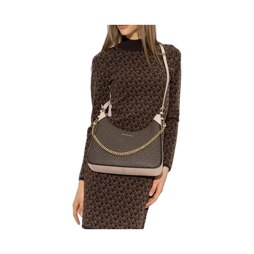 Monogram-Pattern Satchel Bag
