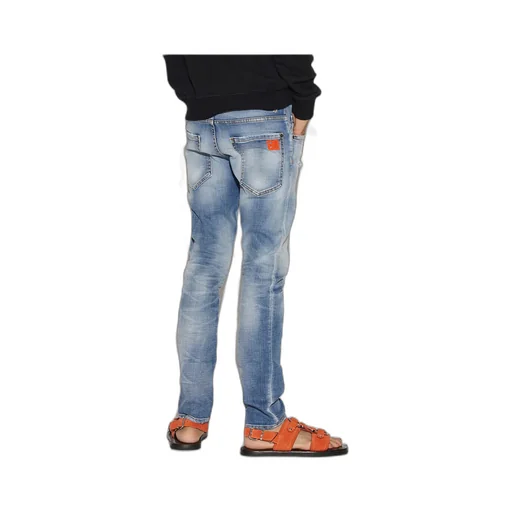 Dsquared2 Logo Patch Distressed Slim-Fit Jeans