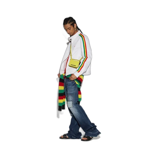 Dsquared2 Logo Printed Wide Leg Jeans