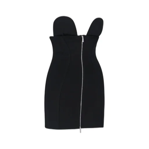 Zipped Strapless Minidress