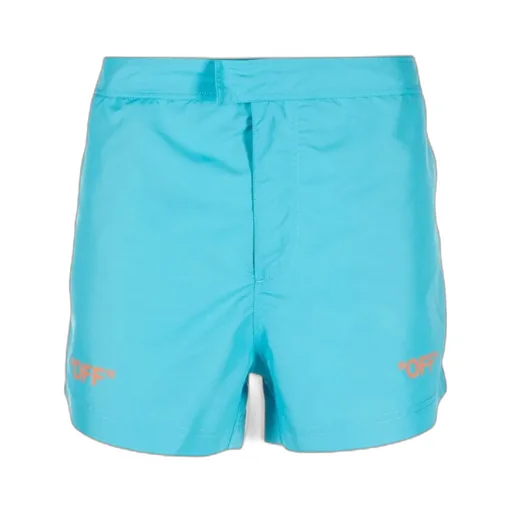Off-White Logo Printed Swim Shorts