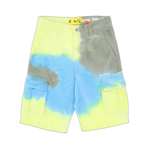Tie-Dye Cotton Cargo Shorts
