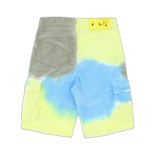 Tie-Dye Cotton Cargo Shorts