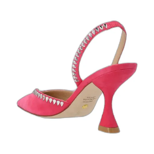 Stuart Weitzman Gemcut Xcurve Embellished Slingback Pumps