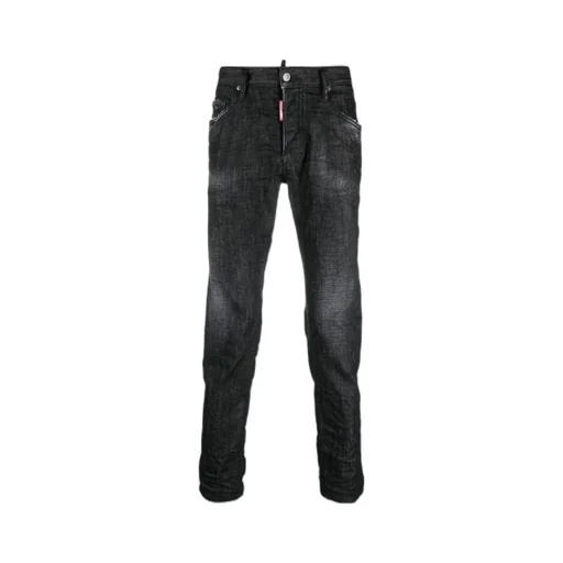 Dsquared2 Logo Patch Distressed Skinny Jeans