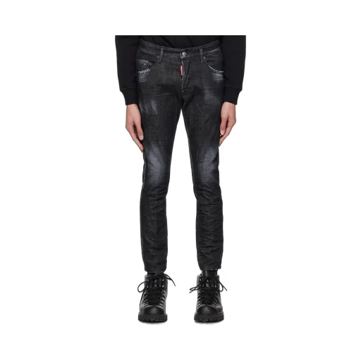 Dsquared2 Logo Patch Distressed Skinny Jeans