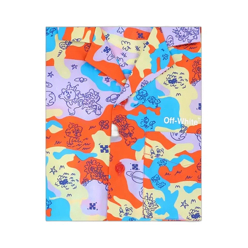 Off-White Kids Camouflage Printed Buttoned Shirt