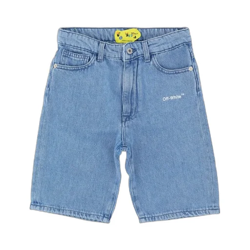 Diagonal Outline Denim Shorts