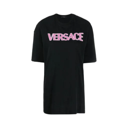 Versace Logo Printed Crewneck T-Shirt