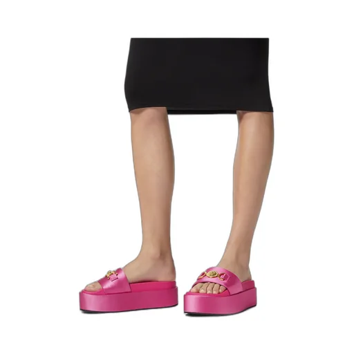 Versace Medusa Head Plaque Platform Mules