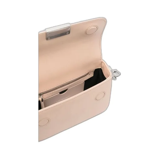 Off-White Binder Foldover Top Small Shoulder Bag